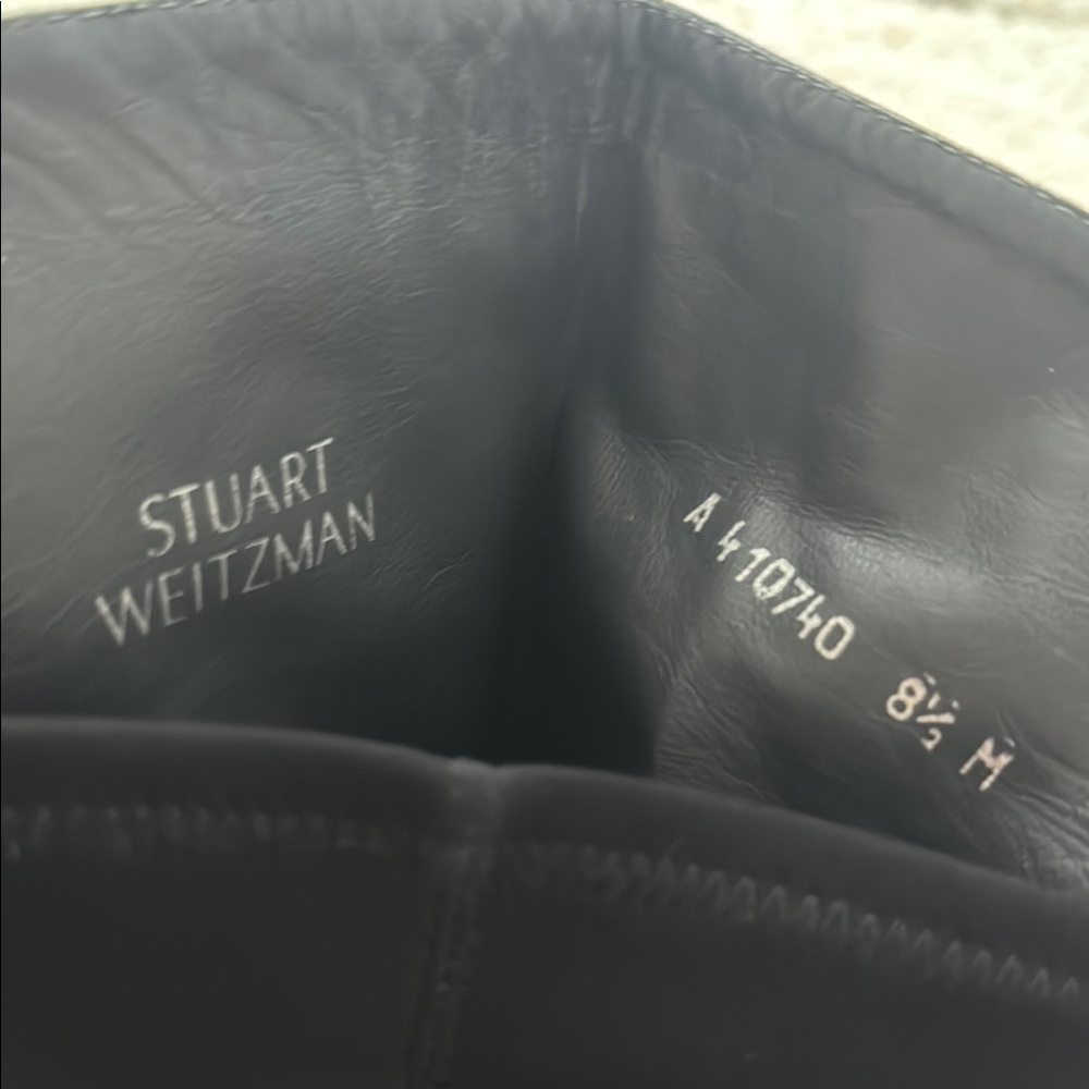 Stuart Weitzman Black Over the Knee Boots Sleek Silhouette - Picture 3 of 3